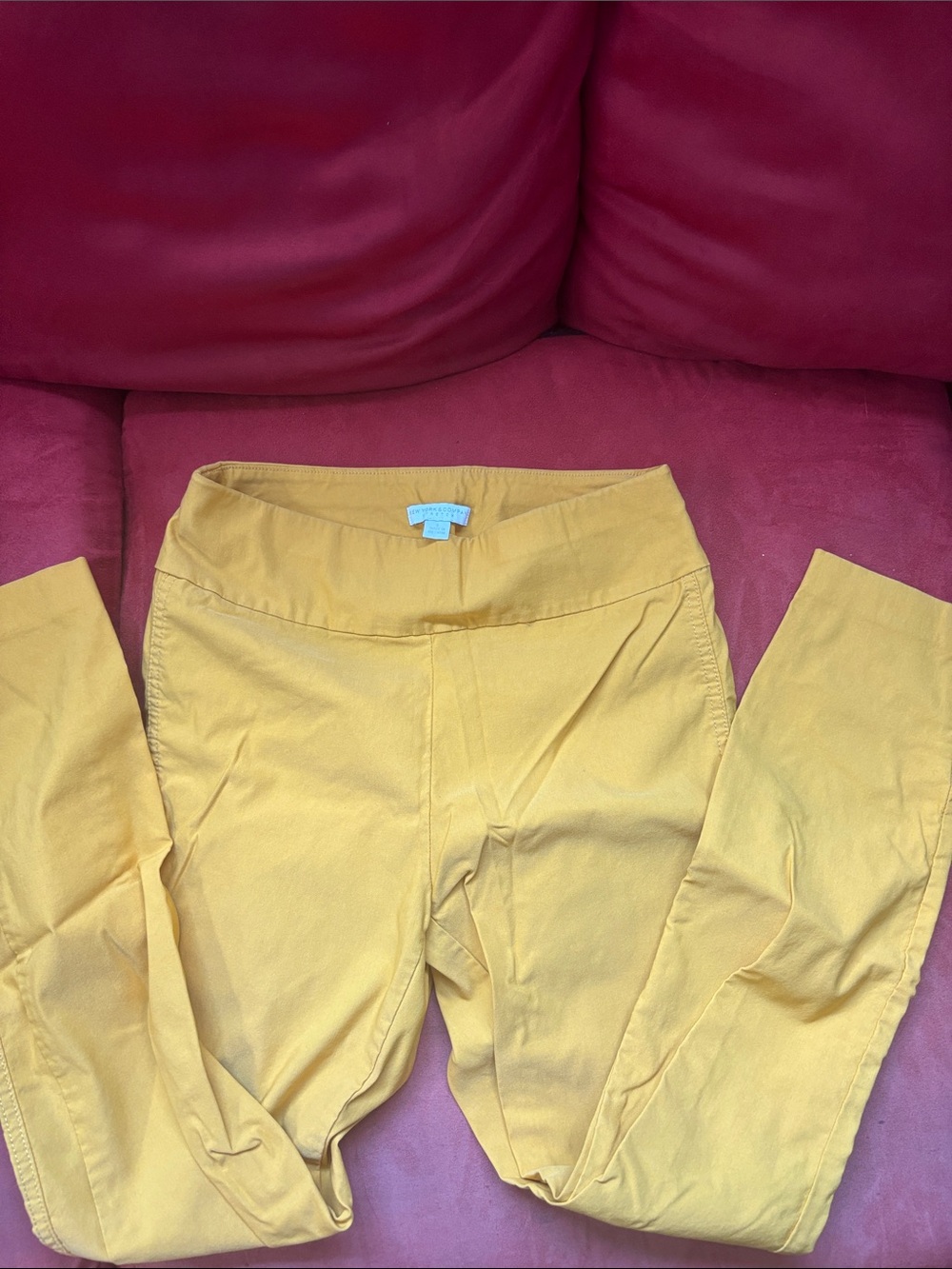 NY&Co women’s Mustard Yellow Stretch Pull-On pants